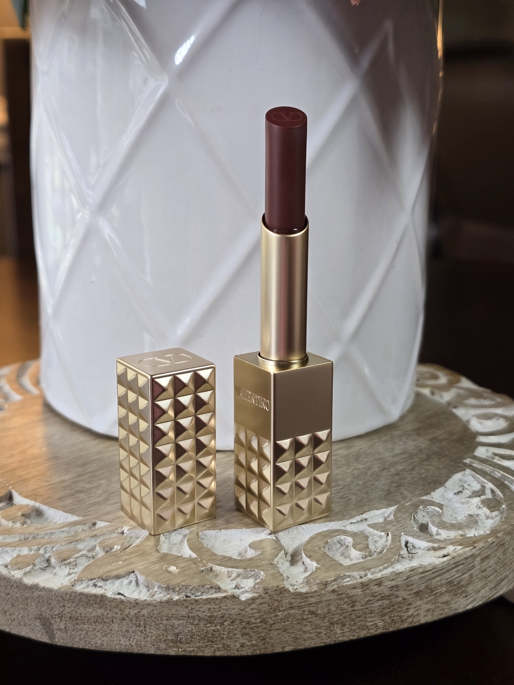 Valentino Matte Lipstick in Deep Mauve-Brown